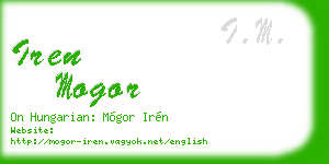 iren mogor business card