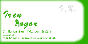 iren mogor business card